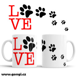 Hrnek 330 ml - Quotes - Love paws